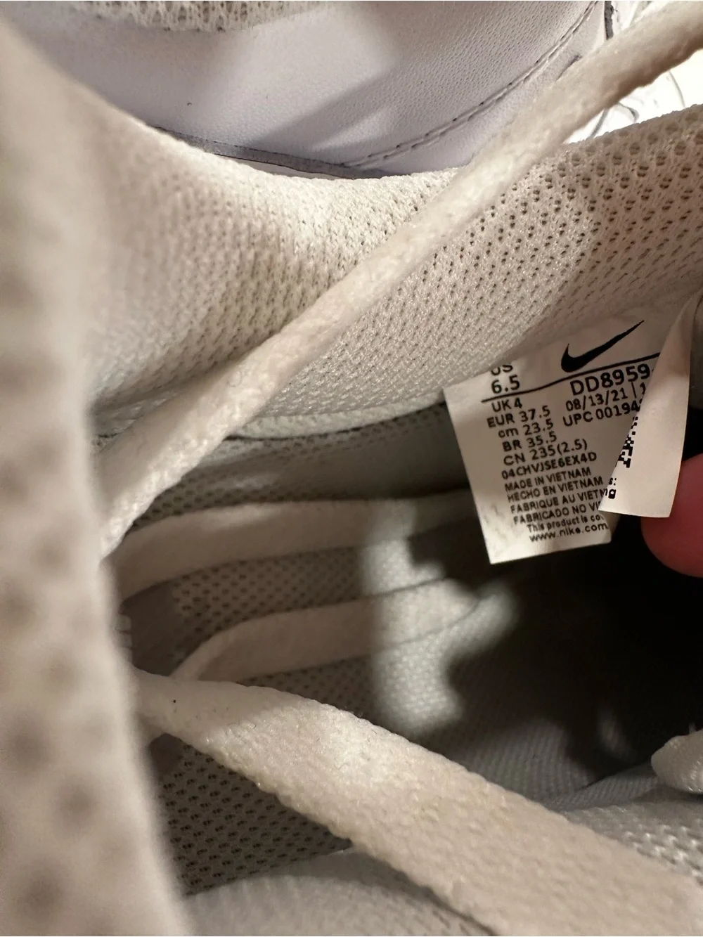 Nike Air Force One White Low-Top Sneakers with Swoosh